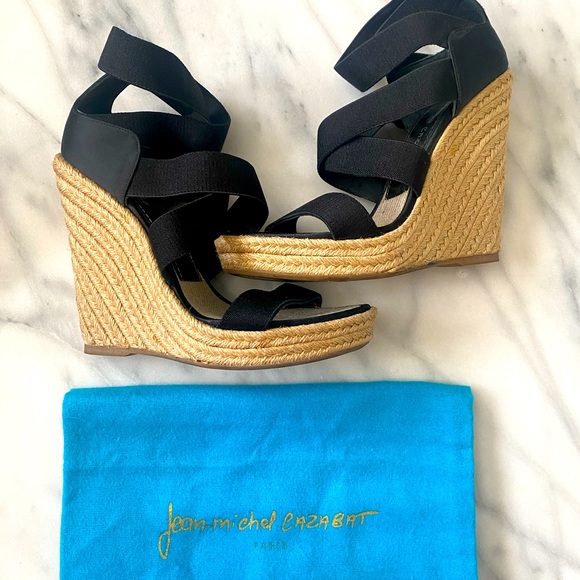 ❣️Jean Michel Cazabat Fella Black Wedges 36❣️ - Picture 3 of 9